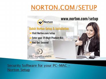 Norton Product Setup