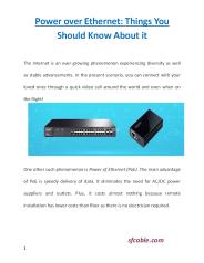 Power over Ethernet: Things You Should Know About it