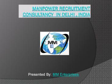 Manpower Recruitment Consultancy in India