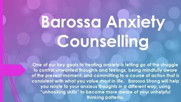 Barossa Anxiety Counselling-Barossa Strong