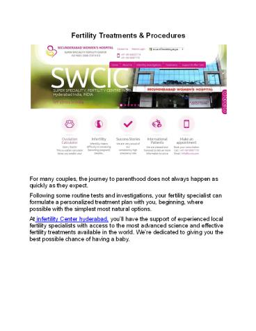Best IVF Center in Hyderabad