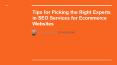Tips for Picking the Right Experts in SEO Services for Ecommerce Websites PowerPoint PPT Presentation