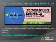 QuickBooks Online Update Subscription Information