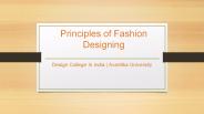 Principles of Fashion Design - Avantika University