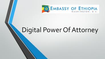 Digital power of attorney