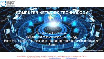 Computer Network Technology - Department of Information Technology