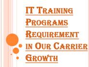 Security Awareness Program on IT Training Programs