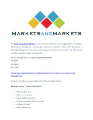 Smart Transportation Market Analysis - 2021