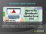 How to Resolve QuickBooks Error Code 1722 ?