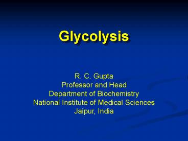 Glycolysis
