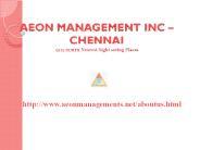 ((Aeon)) Management Inc Chennai Reviews (((@#$%
