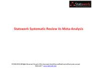 Statswork Systematic Review Vs Meta-Analysis