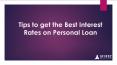 Tips to Get the Best Interest Rates on Personal Loan