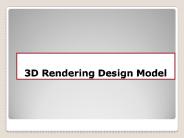 3D rendering design modeling