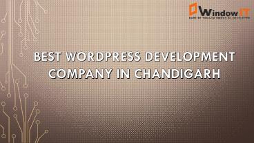 Best Wordpress Development Company in Chandigarh