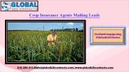 Crop Insurance Agents Mailing Leads