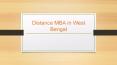 Distance MBA | West Bengal - MIT School of Distance Education PowerPoint PPT Presentation
