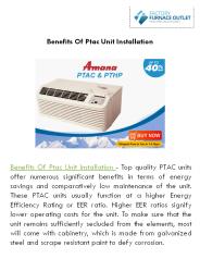 Benefits Of Ptac Unit Installation