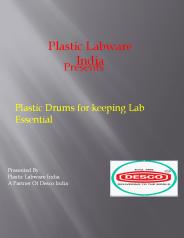 Plastic Drums for Keeping Lab Essentials