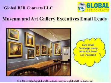 Museum and Art Gallery Executives Email Leads