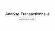 Autonomie part 1