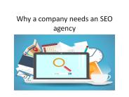 Why a company needs an SEO agency