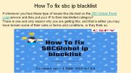 how to fix sbc ip backlist