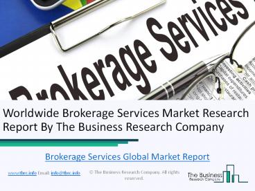 Brokerage Services Global Market Report
