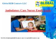 Ambulatory Care Nurses Email Leads