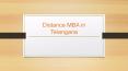 Distance MBA | Telangana - MIT School of Distance Education PowerPoint PPT Presentation