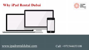 iPad Hire - Hire Bulk iPads in Dubai - Techno Edge Systems LLC