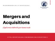 Mergers and Acquisitions