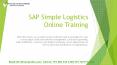 SAP Simple Logistics Online Training PowerPoint PPT Presentation