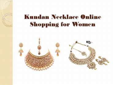 Kundan Necklace Online Shopping for Women