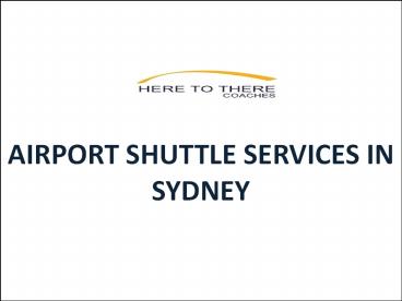Airport Shuttle Services in Sydney