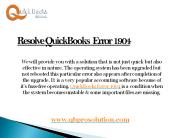 Guidelines to Remove QuickBooks error 1904