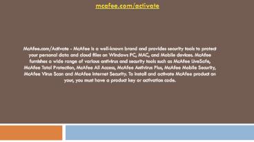 Learn How to Purchase McAfee Antivirus 