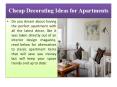 Cheap Decorating Ideas For Appartment