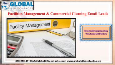 Facilities Management & Commercial Cleaning Email Leads