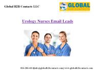 Urology Nurses Email Leads