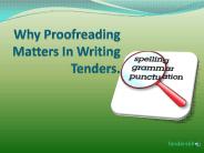 Why Proof Reading matters in Tenders