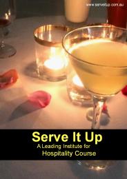Serve It Up- Leading Institute for Hospitality Course