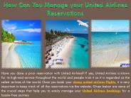 How Can You Manage your United Airlines Reservations?