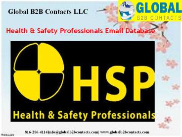 Health & Safety Professionals Email Database