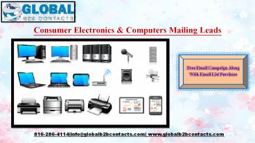 Consumer Electronics & Computers Mailing Leads