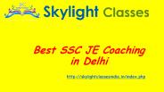 Best SSC JE Coaching in Delhi