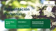 Presentación Personal Estudiante de Pedagogía