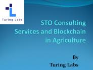STO Consulting Services and Blockchain in Agriculture