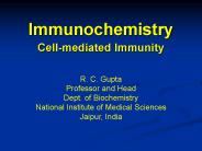 Immunochemistry - Cell-mediated immunity