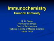 Immunochemistry - Humoral Immunity